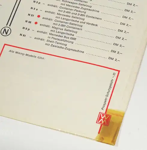 Prospekt Wiking 1972 Auto Modelle 