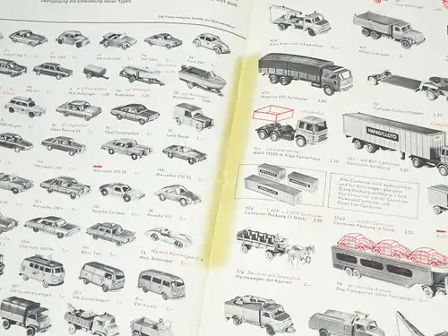 Prospekt Wiking 1971 Miniatur Modelle HO Maßstab Autos