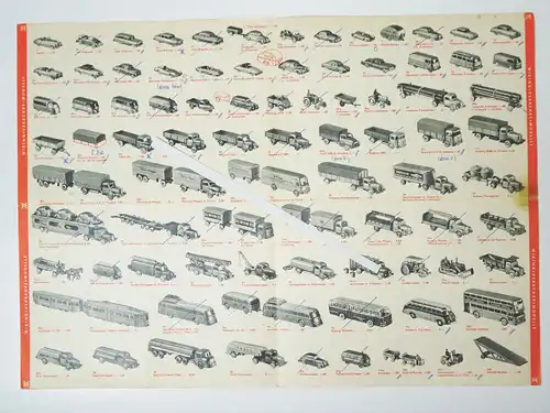 Wiking Verkehrsmodelle Faltblatt 1960 Modellautos