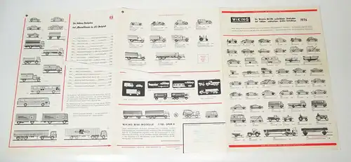 Preisliste 1976 Wiking Autos Verkehrsmodelle