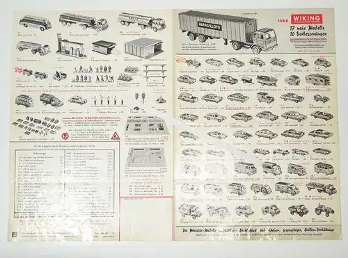 Wiking 1968 Prospekt Faltblatt 