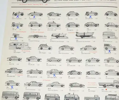 Wiking 1973 H0 Maßstab Miniatur Modelle Automodelle 