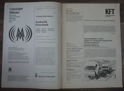 Juli 1977 KFT DDR Zeitschrift Industriegigant KamAS Beurteilung Moskwitsch 2137