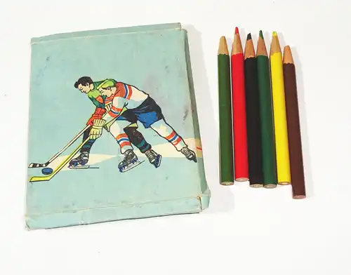 Hardtmuth 1931 Buntstifte Czechoslovakia Eishockey Motiv