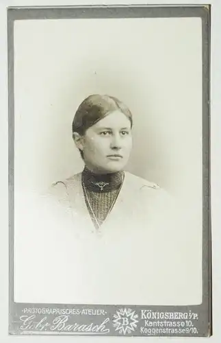 Carte de Visite Dame Portrait 1900er Barasch Königsberg Ostpreußen Rußland