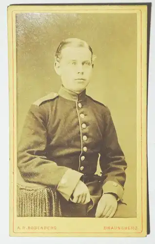 CDV Foto Soldat um 1880 Rosenberg Braunsberg Ostpreussen