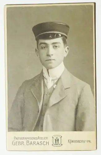 Studentika CdV Foto Student Barasch Königsberg um 1900 Ostpreussen Russland