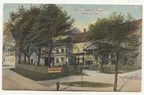 Ak Altenberg im Erzgebirge Hotel zur Post  um 1910 (A3624