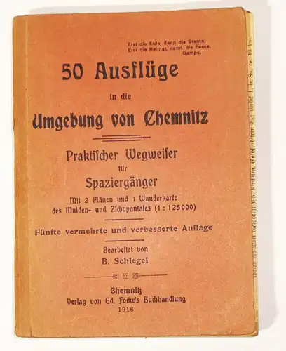 Chemnitzer Wanderbuch Ausflüge in der Umgebung von Chemnitz 5 Bücher ab 1900