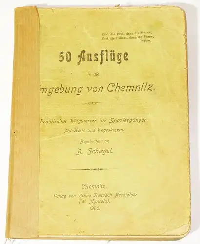 Chemnitzer Wanderbuch Ausflüge in der Umgebung von Chemnitz 5 Bücher ab 1900