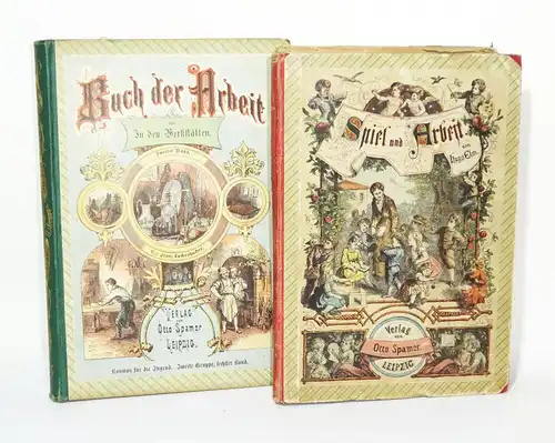 Spiel und Arbeit Hugo Elm 1874 Buch der Arbeit 2 Band 1879 Spamer Leipzig