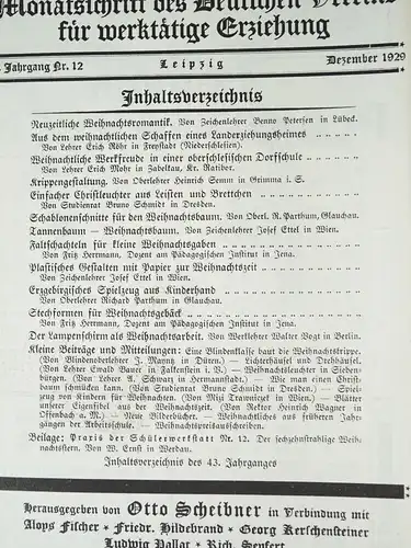 Anleitung Christbaumschmuck Weihnachtsheft der Arbeitsschule 1929 Pädagogik