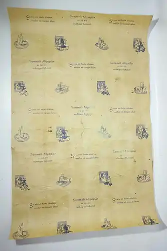 DDR Einpackpapier 1950er Jahre Sammelt Altpapier SERO Deko GDR !