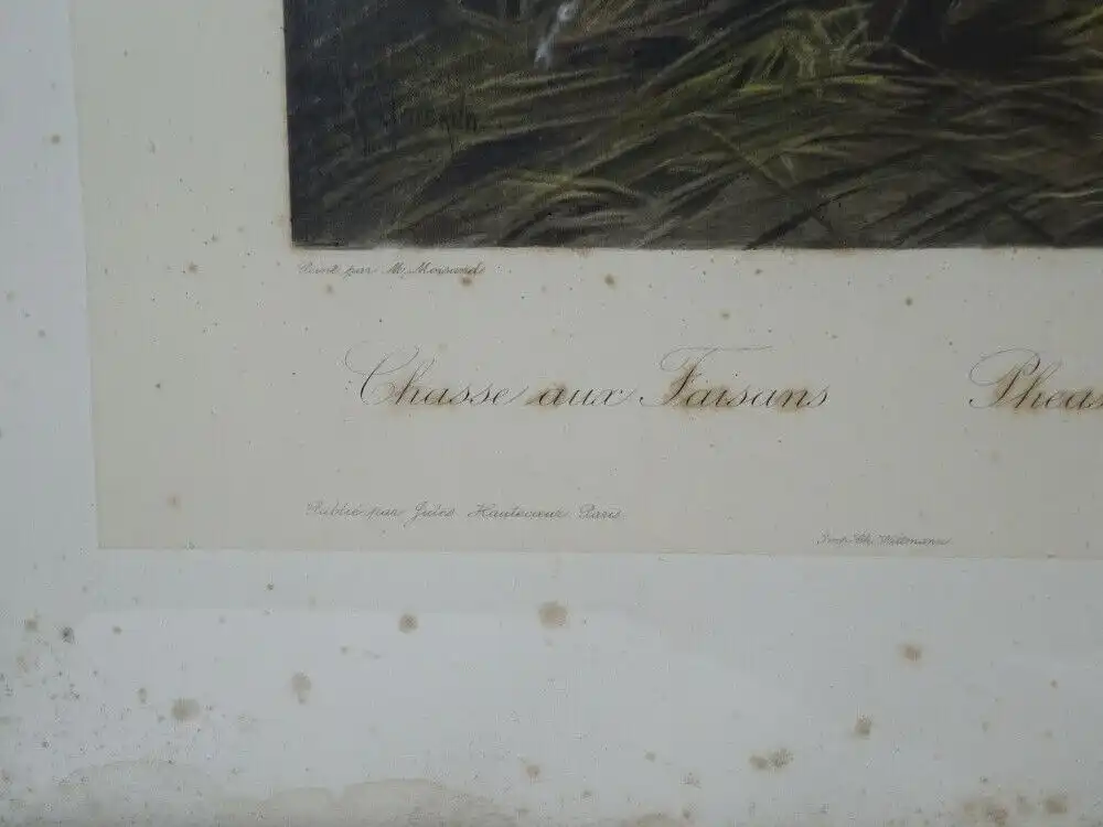 Drucke Jagdszene M Moisand um 1900 Fishel Adler Schwartz New York Print Paar Set 4