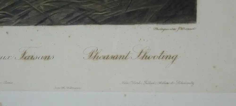 Drucke Jagdszene M Moisand um 1900 Fishel Adler Schwartz New York Print Paar Set 5