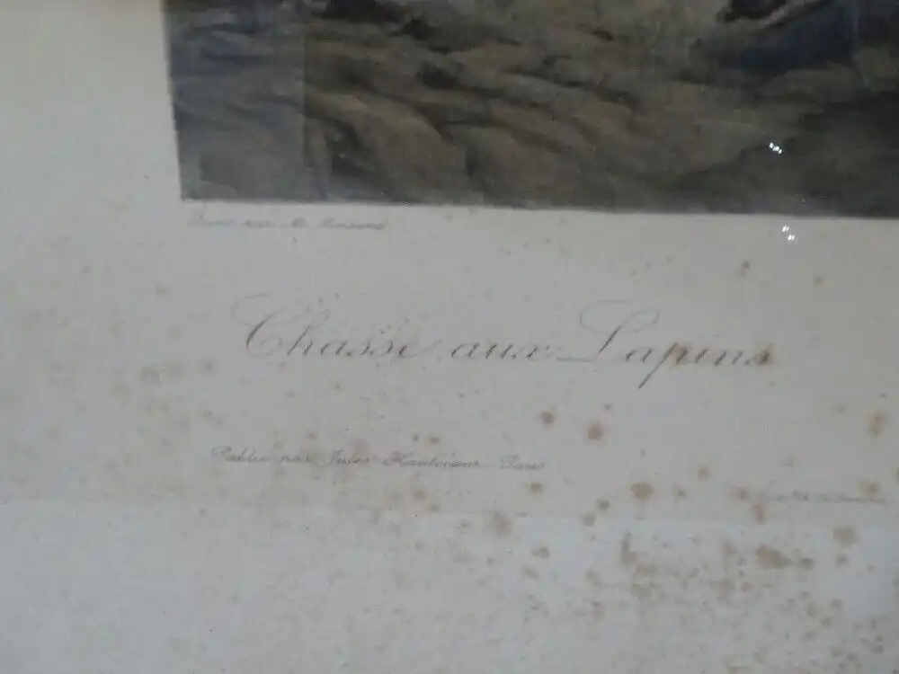 Drucke Jagdszene M Moisand um 1900 Fishel Adler Schwartz New York Print Paar Set 9