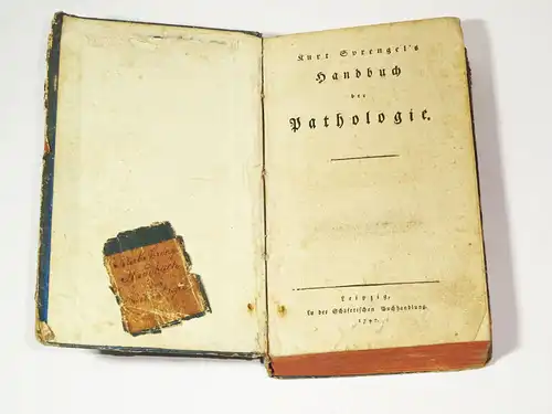 Handbuch der Pathologie Kurt Sprengel 1797 Leipzig 3 Band