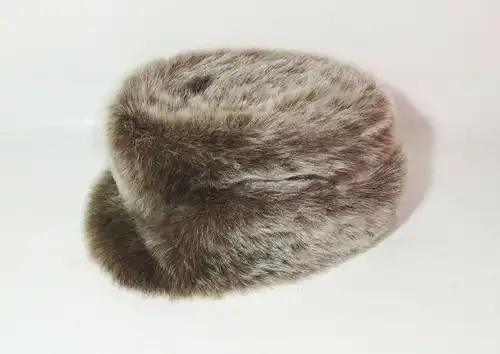 DDR Fellmütze Größe mg 58 Vintage Wintermütze VEB Elstermode Elsterwerda !