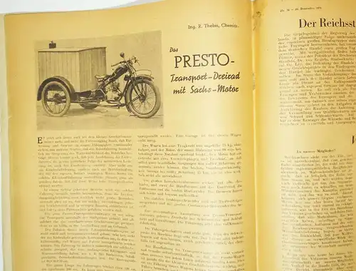 Der Auto und Motorrad Markt Pössneck Nr. 51 / 1933 Zeitschrift Oldtimer !