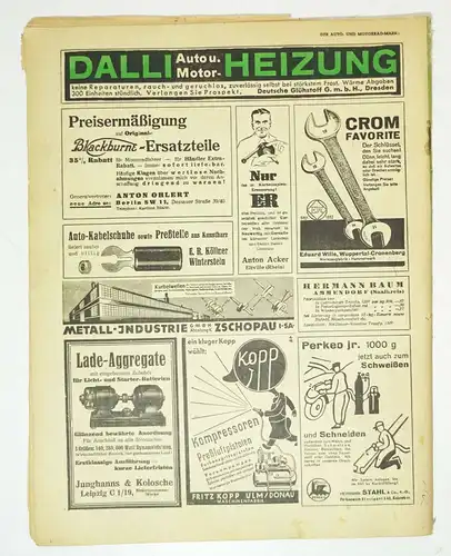 Der Auto und Motorrad Markt Pössneck Nr. 51 / 1933 Zeitschrift Oldtimer !