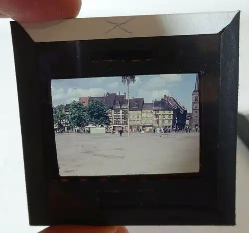 20 Glasdias Farbdia Erfurt Kirche IGA Straßenbahn DDR um 1950er 60er