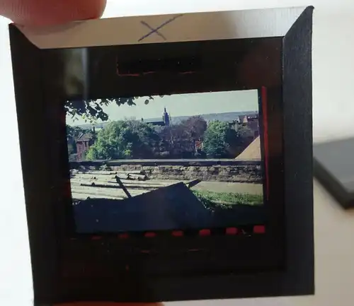 20 Glasdias Farbdia Erfurt Kirche IGA Straßenbahn DDR um 1950er 60er