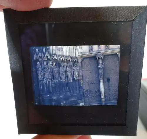 20 Glasdias Farbdia Erfurt Kirche IGA Straßenbahn DDR um 1950er 60er