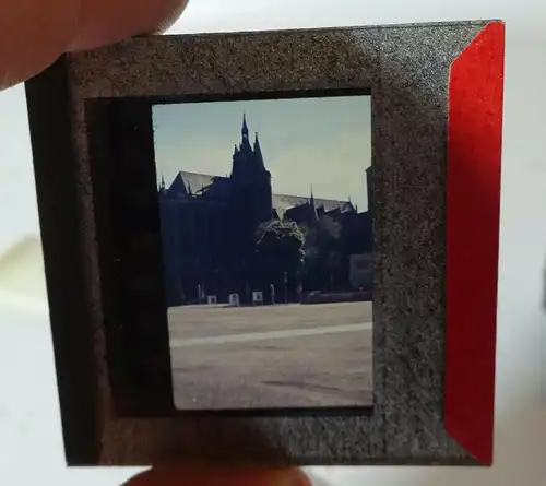 20 Glasdias Farbdia Erfurt Kirche IGA Straßenbahn DDR um 1950er 60er