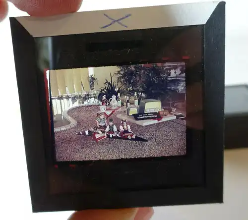 20 Glasdias Farbdia Erfurt Kirche IGA Straßenbahn DDR um 1950er 60er