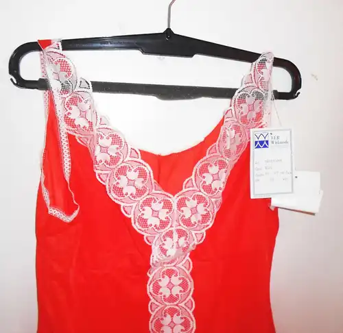 Vintage DDR Negligee Unterwäsche VEB Wirkmode Limbach-Oberfrohna Größe 42 rot !