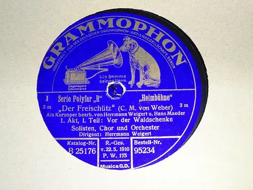 Der Freischütz von Weber Grammophon Hermann Weigert Hans Mader 4 Schellack Album