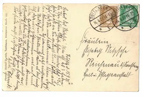 Foto Ak Tuttlingen Koppenland 1927 