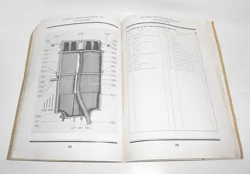 Ersatzteil Verzeichnis Katalog für den Heidelberger Druckautomaten um 1930  (B3