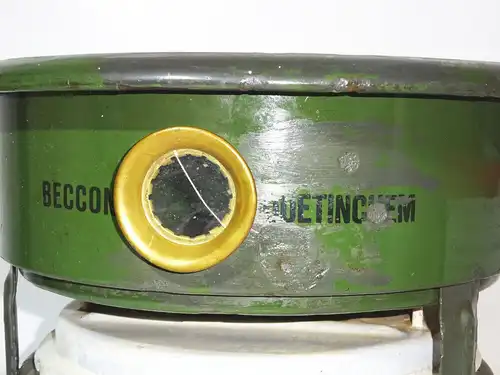 Beccon Doetinchem Kocher Emaille Grün Camping Petroleum Vintage Deko