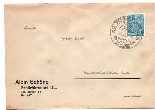 Firmen Brief Großröhrsdorf 6 Stück 1949 bis 1959 Sachsen