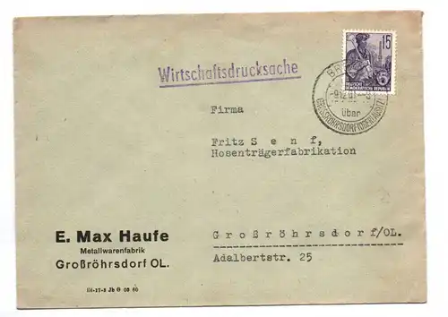 Firmen Brief Großröhrsdorf 6 Stück 1949 bis 1959 Sachsen