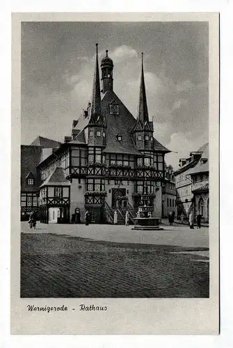 Ak Postkarte Wernigerode Sachsen-Anhalt Rathaus