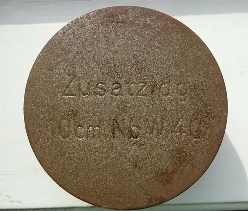 Blechdose Metalldose Zusatzladung 10 cm Nb W 40  2 Wk WW2 1943