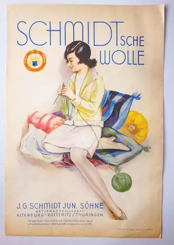 Alte Papiertüte Schmidtsche Wolle Altenburg Lux Seife Laden Deko 1930er Reklame