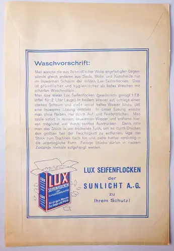 Alte Papiertüte Schmidtsche Wolle Altenburg Lux Seife Laden Deko 1930er Reklame