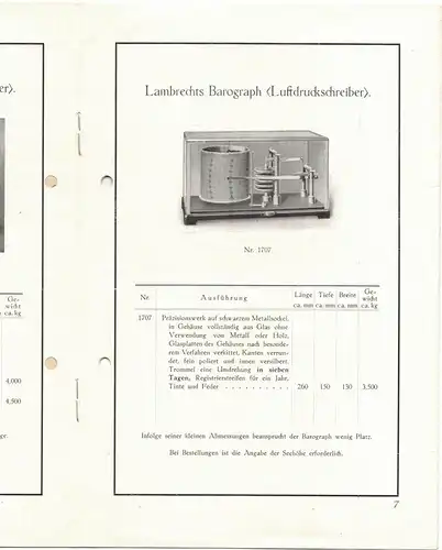 Katalog Listen Wilh.Lambrecht A.-G. Göttingen Meßinstrumente Meßgeräte 1929 !