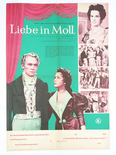 Plakat Liebe in Moll Carmine Gallone 1960 DDR italienischer Farbfilm