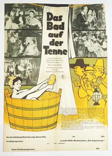 Altes Plakat Das Bad auf der Tenne Sonja Ziemann Paul Klinger 1960
