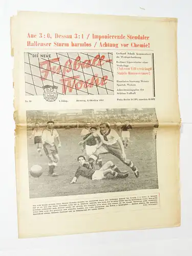 DDR Fuwo 40 von 1953 Aue Dessau Hallenser Sturm Meister Spartak Moskau Fussball