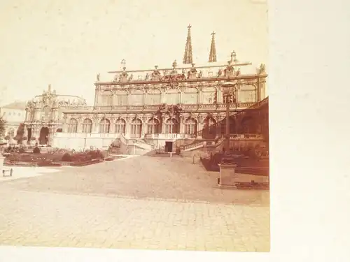 Foto Dresden Zwinger Glockenspielpavillon um 1890 Albuminfoto