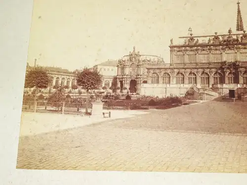 Foto Dresden Zwinger Glockenspielpavillon um 1890 Albuminfoto