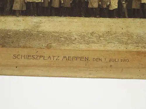 Pappfoto Militärtechnische Akademie Schiessplatz Meppen 1910 Krupp Essen Foto