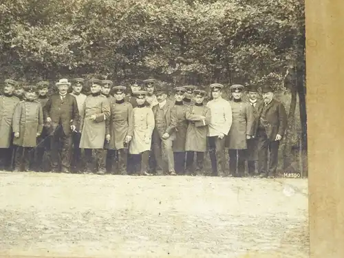 Pappfoto Militärtechnische Akademie Schiessplatz Meppen 1910 Krupp Essen Foto