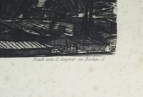 Bernhard Mannfeld Köln Radierung Angerer Berlin Emil Strauss Bonn Print 1890