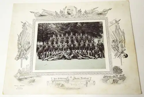 Pappfoto kuk Soldaten Thersienstadt um 1910 Patriotik Reservistenbild